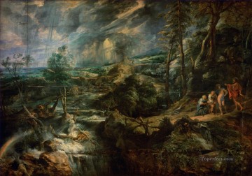 Paisaje tormentoso Barroco Peter Paul Rubens Pinturas al óleo